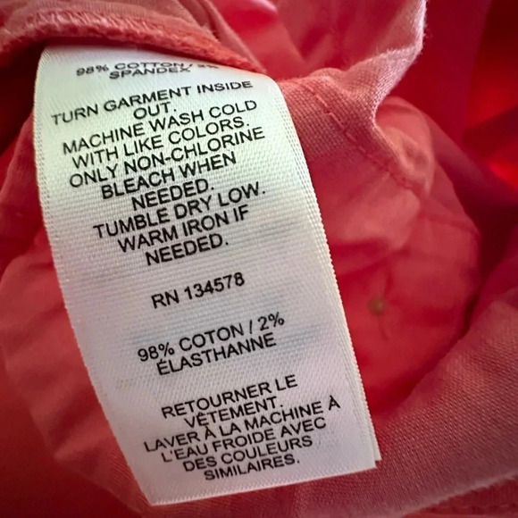 Vineyard Vines Breaker Pants Boys Size 18 Jetty Red Salmon Stretch Cotto… - Picture 5 of 6